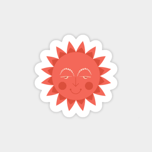 Sun Happy Face Ethnic Indian Design Sticker